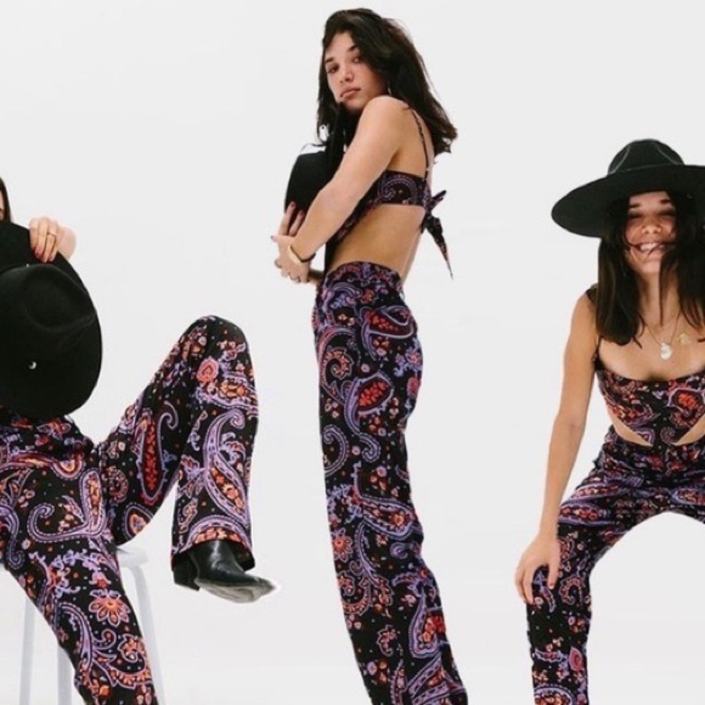 WeWoreWhat Paisley Pants NWT